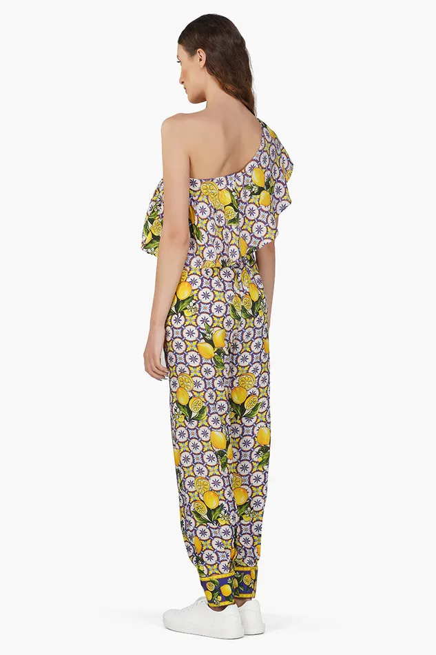 Women America and Beyond Citrus Lemon Printed Top Tops
