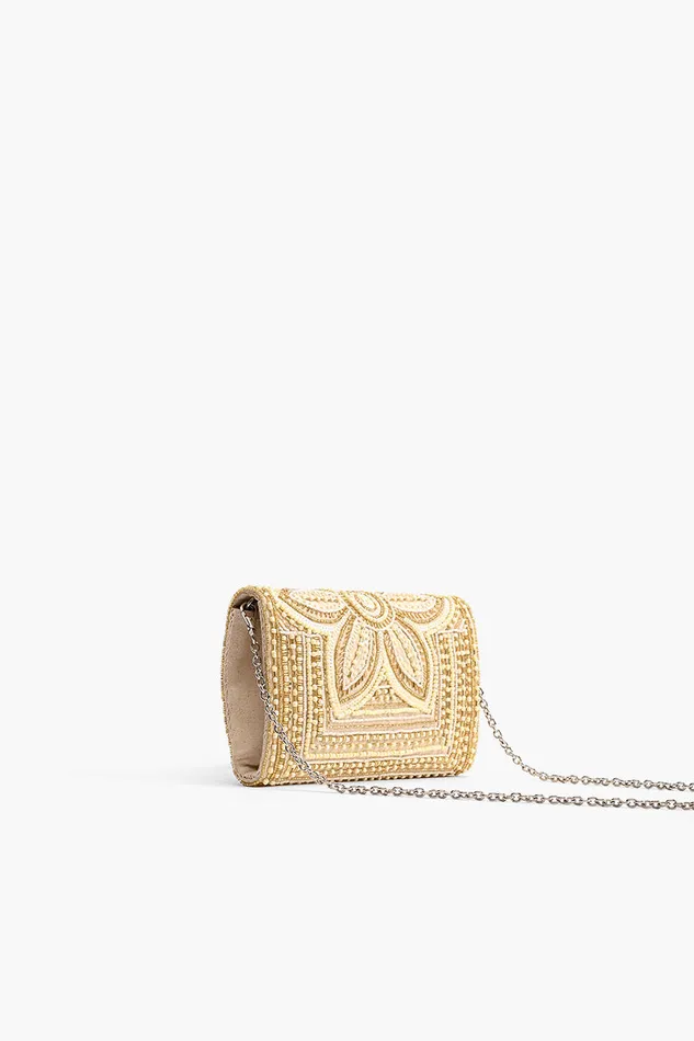 Women America and Beyond Whisper White Embellished Clutch Crossbody Bags Women America and Beyond Whisper White Embellished Clutch Crossbody Bags