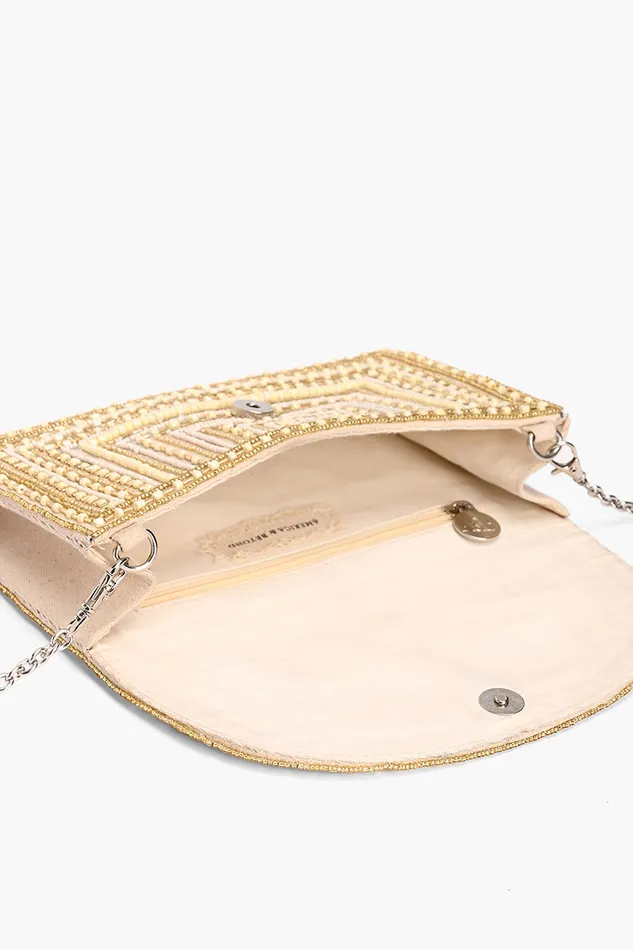 Women America and Beyond Whisper White Embellished Clutch Crossbody Bags Women America and Beyond Whisper White Embellished Clutch Crossbody Bags