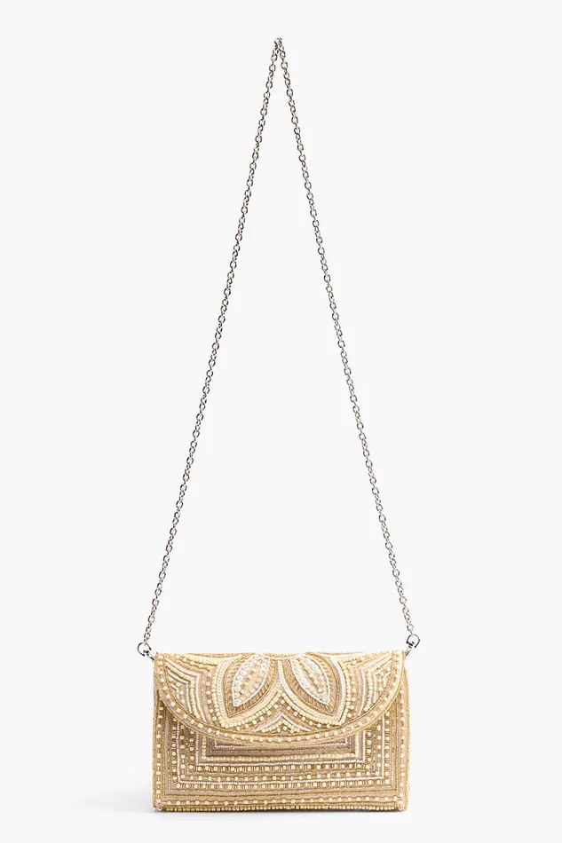 Women America and Beyond Whisper White Embellished Clutch Crossbody Bags Women America and Beyond Whisper White Embellished Clutch Crossbody Bags