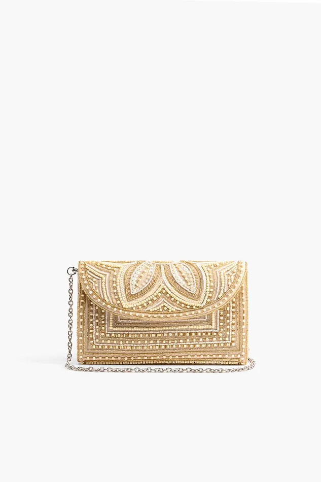 Women America and Beyond Whisper White Embellished Clutch Crossbody Bags Women America and Beyond Whisper White Embellished Clutch Crossbody Bags