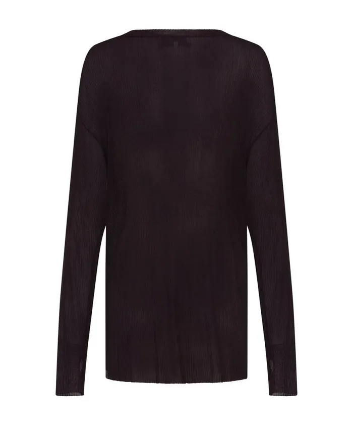 Women AMITY SHEER RIB KNIT TOP BLACK One Teaspoon Tops Women AMITY SHEER RIB KNIT TOP BLACK One Teaspoon Tops