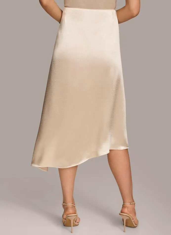 Women ASYMMETRICAL FLARE HEM SKIRT Sand Donna Karan New York Skirts Women ASYMMETRICAL FLARE HEM SKIRT Sand Donna Karan New York Skirts