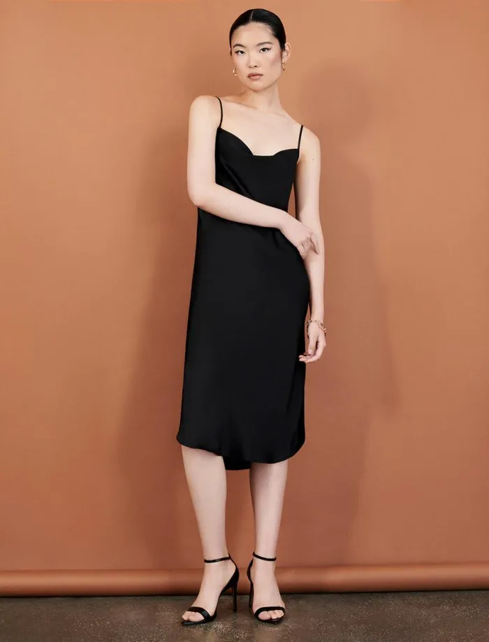 Women Aurelia Slip Dress Black BCBG Dresses Women Aurelia Slip Dress Black BCBG Dresses