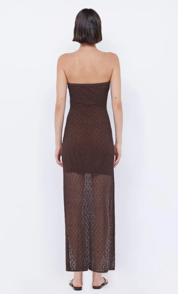 Women AURORA STRAPLESS DRESS 8211 CHOC Bec Bridge Midi Dresses