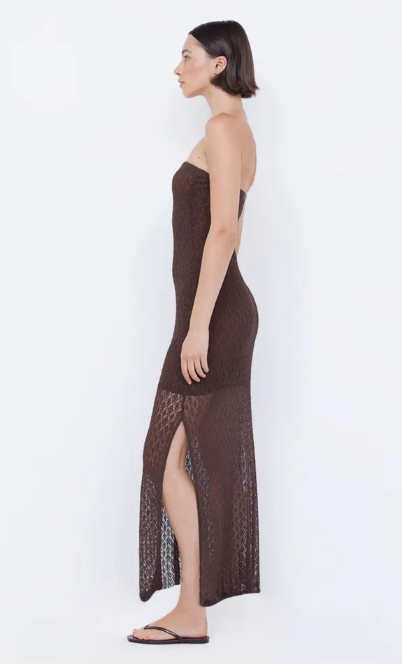 Women AURORA STRAPLESS DRESS 8211 CHOC Bec Bridge Midi Dresses