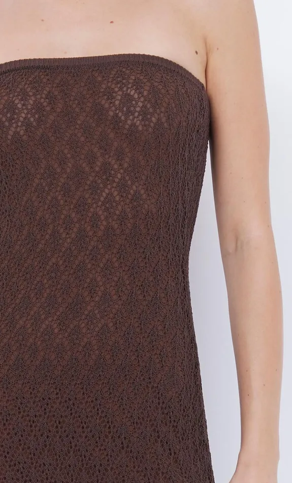 Women AURORA STRAPLESS DRESS 8211 CHOC Bec Bridge Midi Dresses
