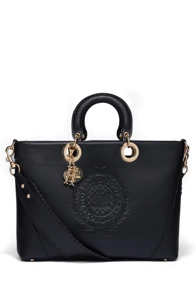 Women Bags Holland Cooper Regency Leather Tote Black Women Bags Holland Cooper Regency Leather Tote Black