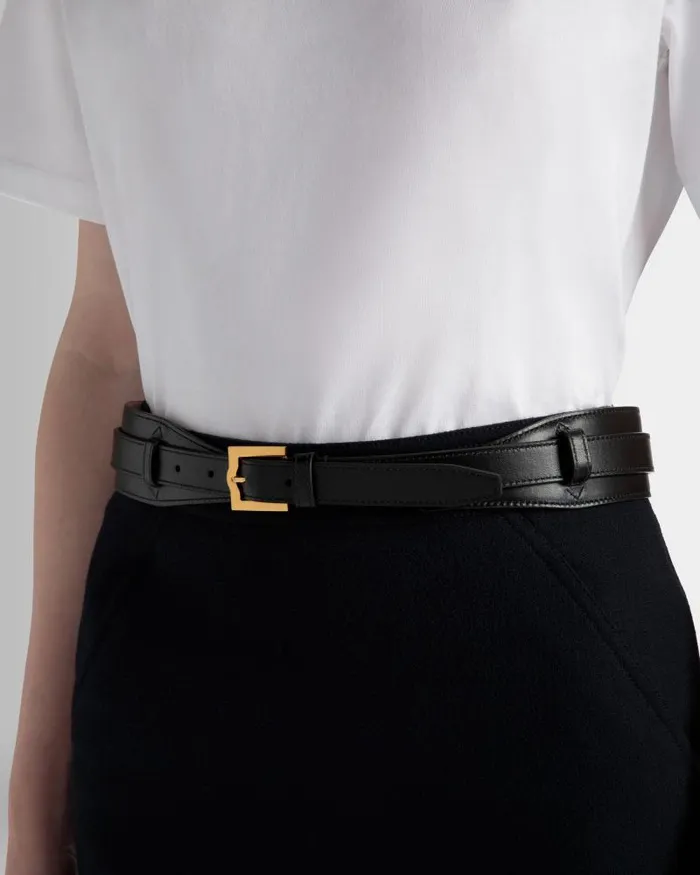 Women Bally Belts Emblem 45mm Belt In Black Leather Black Women Bally Belts Emblem 45mm Belt In Black Leather Black