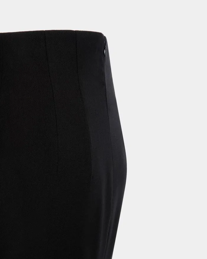 Women Bally Dresses and Skirts Long Skirt In Black Wool Blend Black Women Bally Dresses and Skirts Long Skirt In Black Wool Blend Black