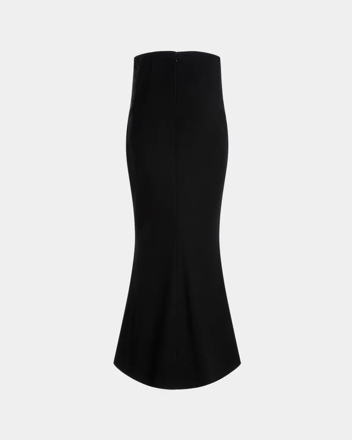 Women Bally Dresses and Skirts Long Skirt In Black Wool Blend Black Women Bally Dresses and Skirts Long Skirt In Black Wool Blend Black