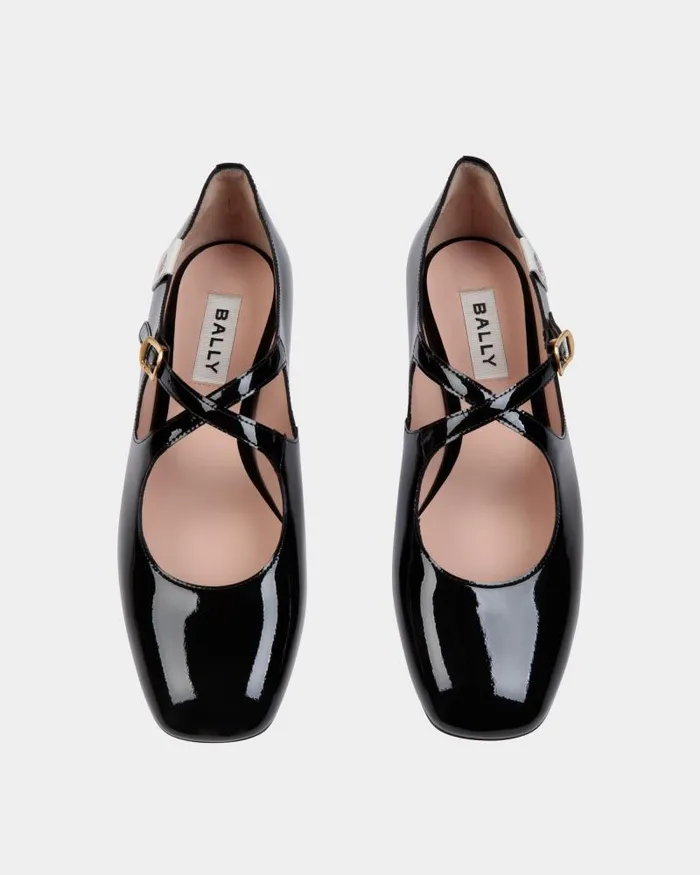 Women Bally Flats and Moccasins Ballyrina Flat In Black Patent Leather Black Women Bally Flats and Moccasins Ballyrina Flat In Black Patent Leather Black
