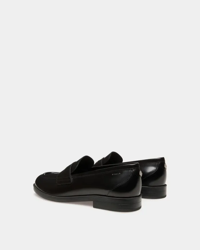 Women Bally Flats and Moccasins Egli Loafer In Black Leather Black Women Bally Flats and Moccasins Egli Loafer In Black Leather Black