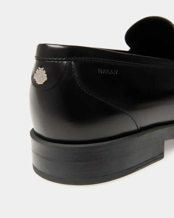 Women Bally Flats and Moccasins Egli Loafer In Black Leather Black Women Bally Flats and Moccasins Egli Loafer In Black Leather Black
