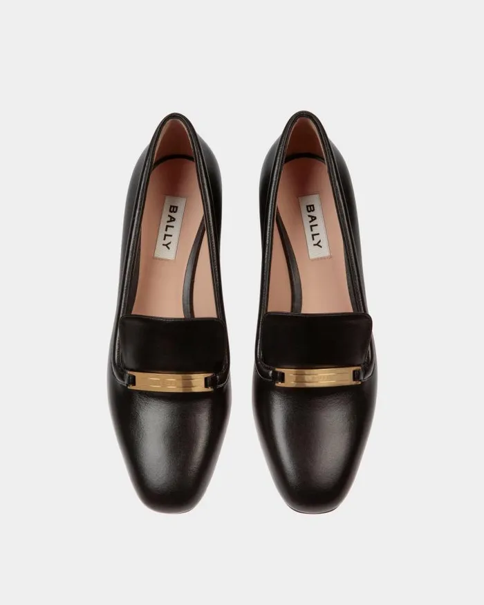 Women Bally Pumps Deco Pump In Black Leather Black Women Bally Pumps Deco Pump In Black Leather Black