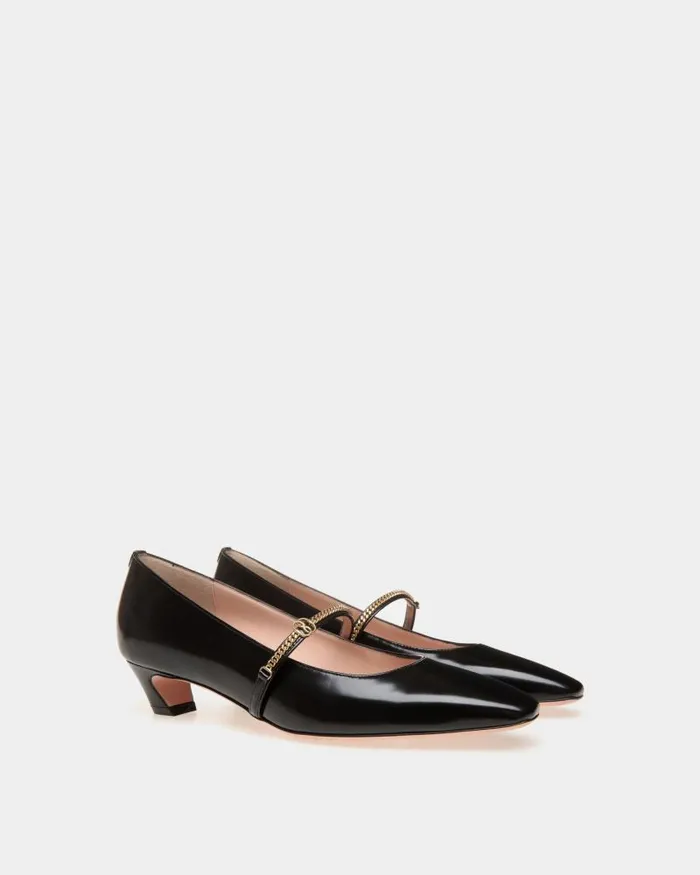 Women Bally Pumps Sylt MaryJane Pump In Black Leather Black Women Bally Pumps Sylt MaryJane Pump In Black Leather Black