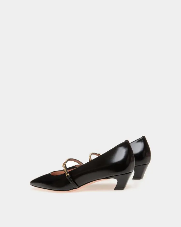 Women Bally Pumps Sylt MaryJane Pump In Black Leather Black Women Bally Pumps Sylt MaryJane Pump In Black Leather Black