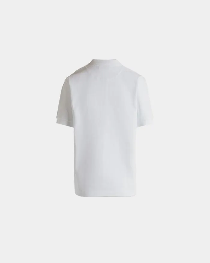 Women Bally Shirts and TShirts Short Sleeve Polo In White Cotton White Women Bally Shirts and TShirts Short Sleeve Polo In White Cotton White