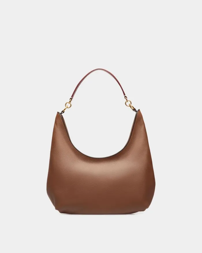 Women Bally Shoulder Bags Code Hobo Bag In Brown Leather Brown