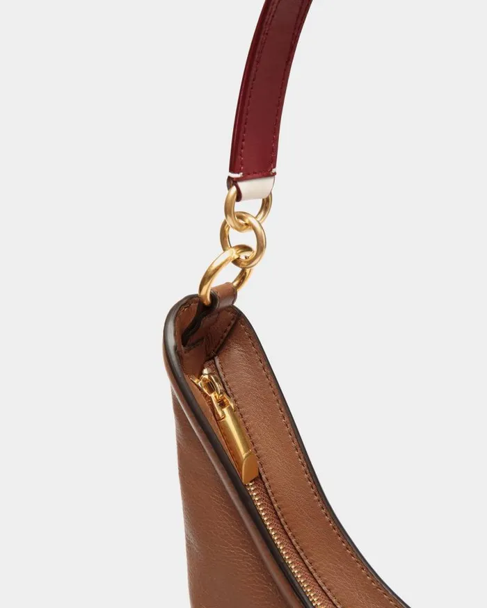Women Bally Shoulder Bags Code Hobo Bag In Brown Leather Brown