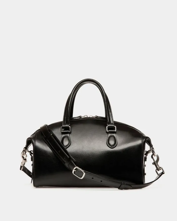 Women Bally Top Handle Bags Beckett Top Handle Bag In Black Leather Black Women Bally Top Handle Bags Beckett Top Handle Bag In Black Leather Black
