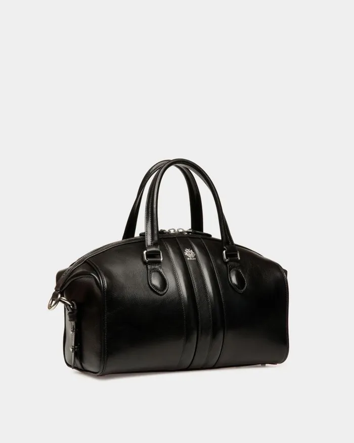 Women Bally Top Handle Bags Beckett Top Handle Bag In Black Leather Black Women Bally Top Handle Bags Beckett Top Handle Bag In Black Leather Black