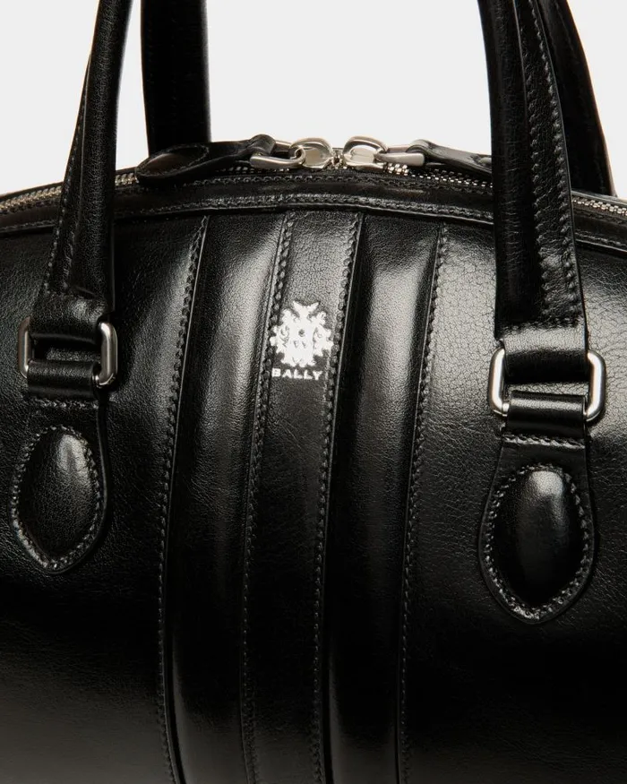 Women Bally Top Handle Bags Beckett Top Handle Bag In Black Leather Black Women Bally Top Handle Bags Beckett Top Handle Bag In Black Leather Black