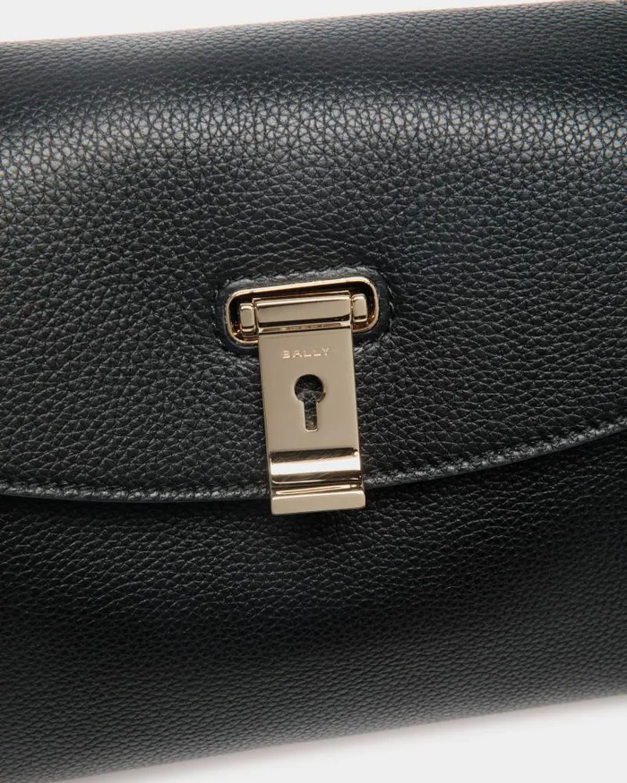 Women Bally Top Handle Bags Lock Me Small Top Handle Bag In Black Grained Leather Black Women Bally Top Handle Bags Lock Me Small Top Handle Bag In Black Grained Leather Black