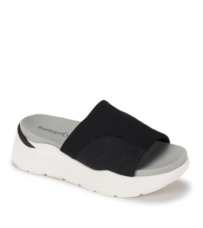 Women Baretraps Active Sandals Whisper Platform Slide Sandal Black