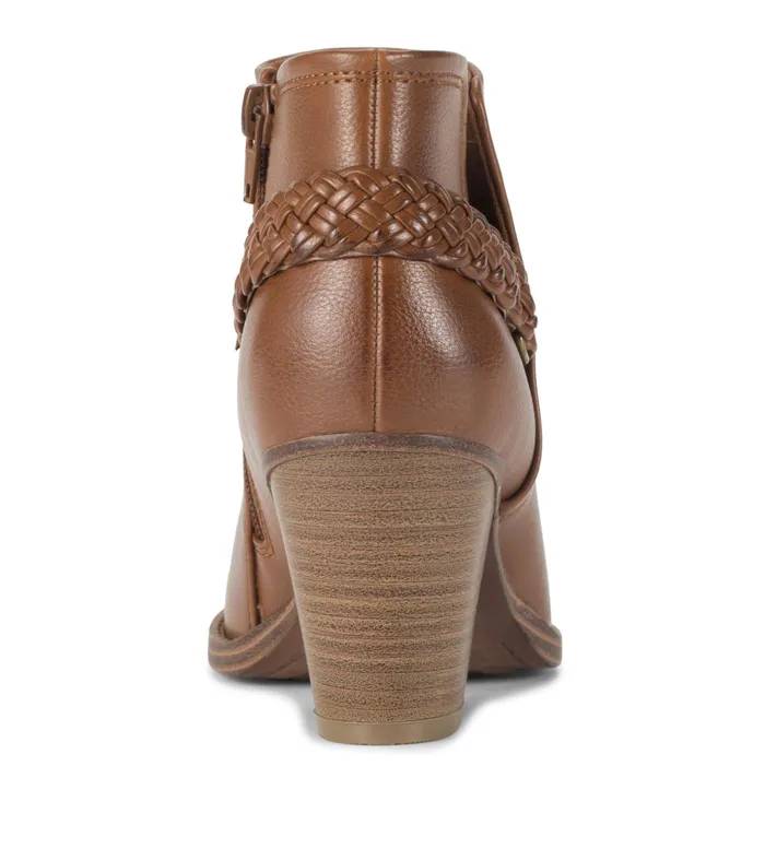 Women Baretraps Booties Charlotte Block Heel Bootie Walnut