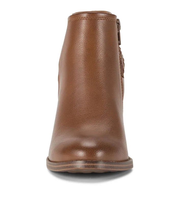 Women Baretraps Booties Charlotte Block Heel Bootie Walnut