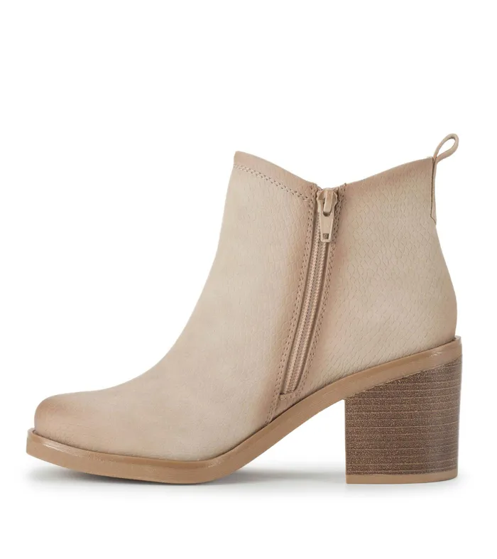 Women Baretraps Booties Maria Block Heel Bootie Oatmeal