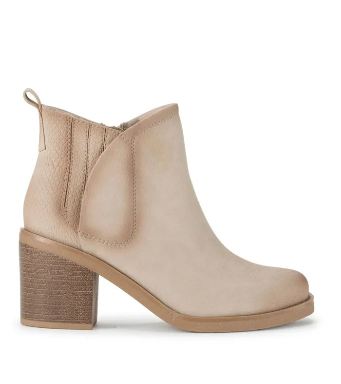 Women Baretraps Booties Maria Block Heel Bootie Oatmeal