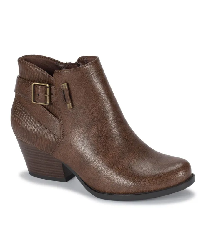 Women Baretraps Booties Reggie Block Heel Bootie Dark Brown