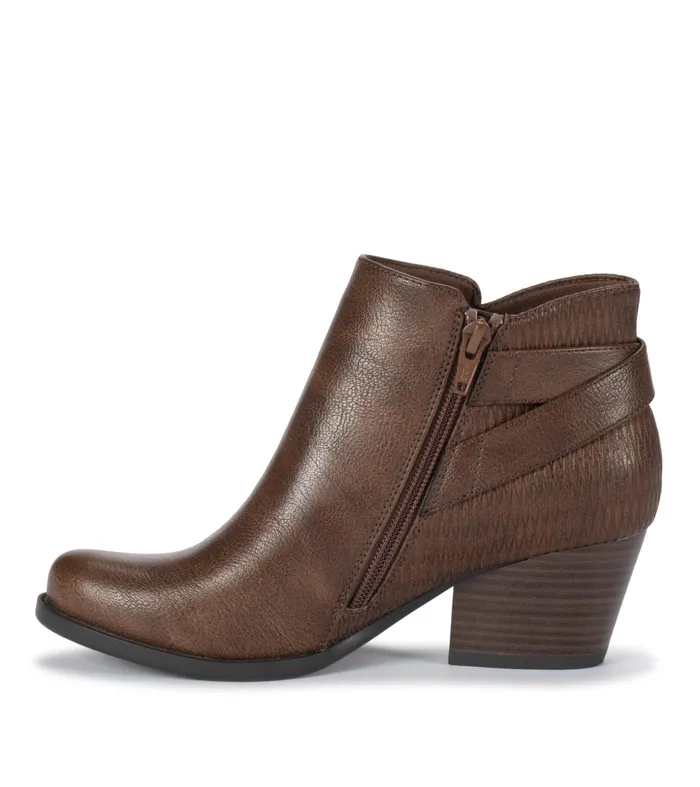 Women Baretraps Booties Reggie Block Heel Bootie Dark Brown