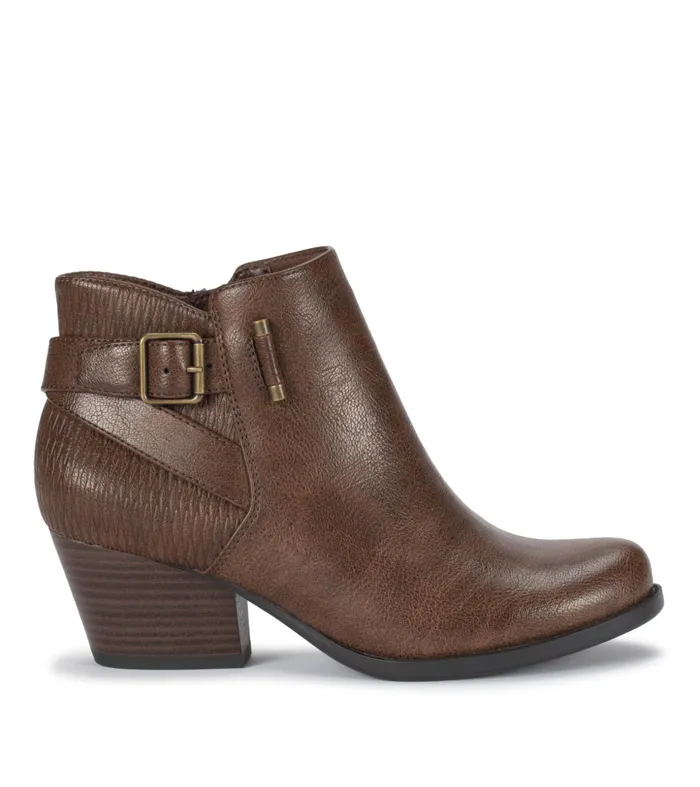 Women Baretraps Booties Reggie Block Heel Bootie Dark Brown