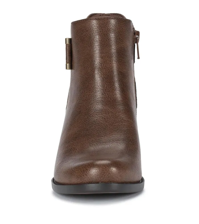 Women Baretraps Booties Reggie Block Heel Bootie Dark Brown