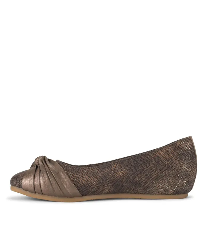 Women Baretraps Flats and Loafers Chainey Casual Flat Taupe Metallic