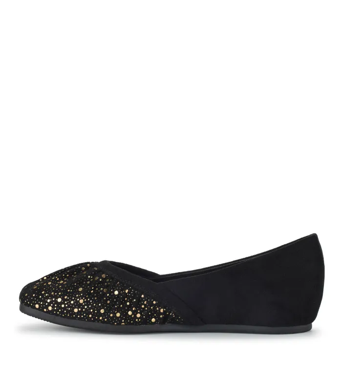 Women Baretraps Flats and Loafers Charlie Flat Blackold Gold