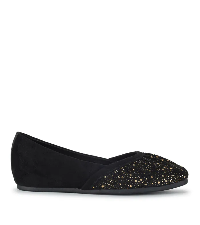 Women Baretraps Flats and Loafers Charlie Flat Blackold Gold