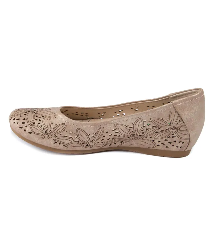 Women Baretraps Flats and Loafers Mariah Casual Flat Soft Gold