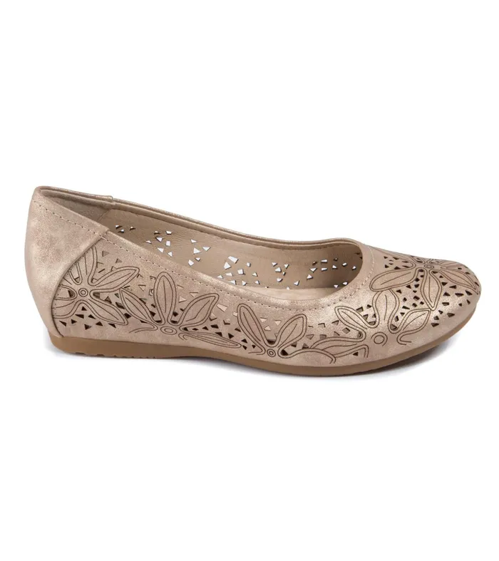 Women Baretraps Flats and Loafers Mariah Casual Flat Soft Gold