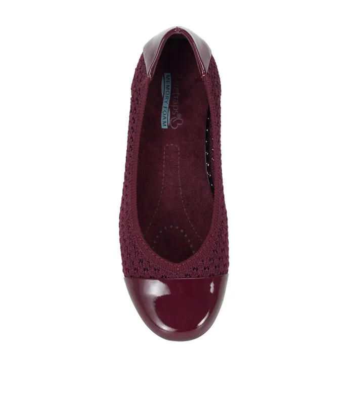 Women Baretraps Flats and Loafers Mia Casual Flat Dark Cherry