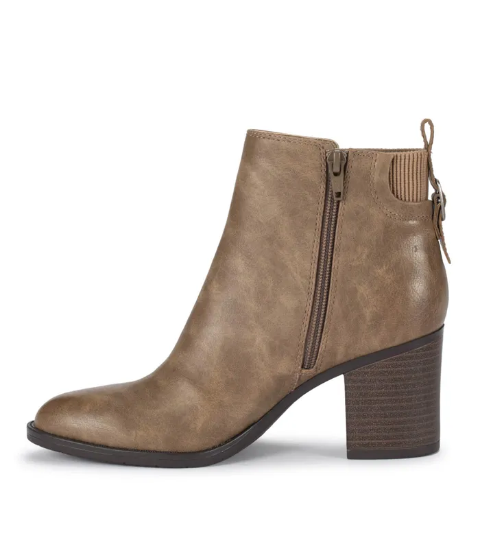 Women Baretraps Posture Plus Boots Rhoslyn Block Heel Bootie Taupe