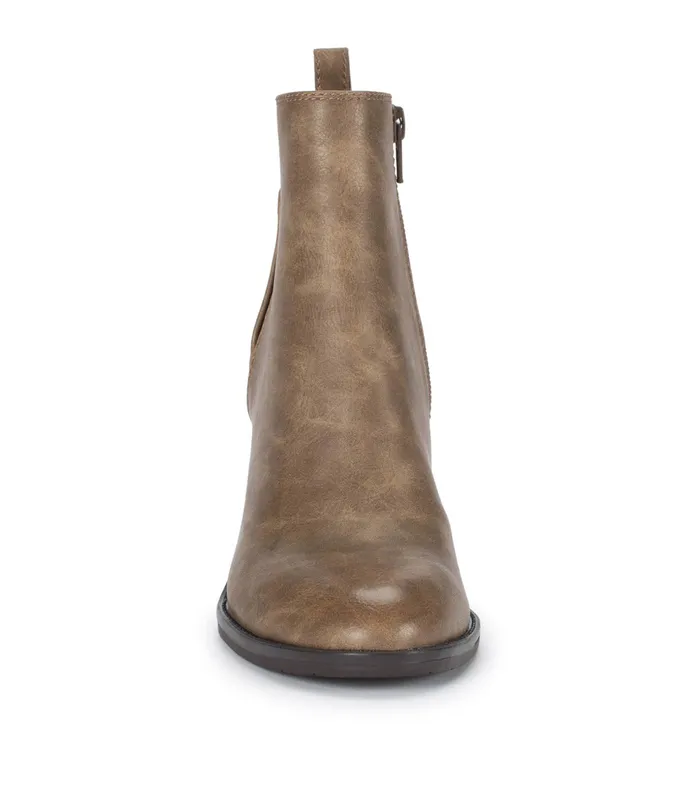 Women Baretraps Posture Plus Boots Rhoslyn Block Heel Bootie Taupe