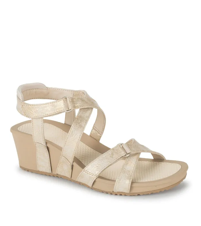 Women Baretraps Rebound Sandals Racquel Wedge Sandal Light Gold