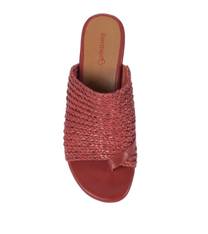 Women Baretraps Slides and Slip On Sandals Abey Wedge Slide Sandal Paprika Red