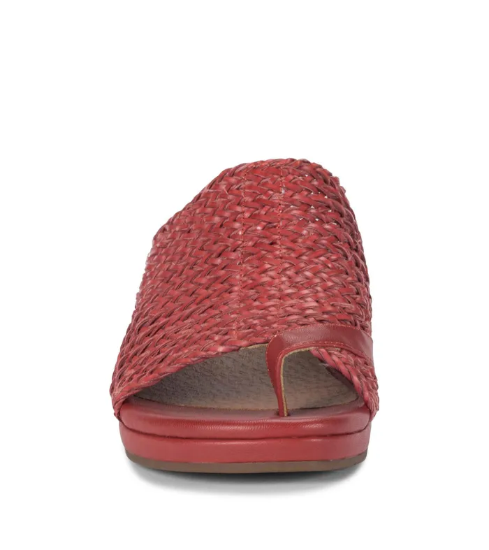 Women Baretraps Slides and Slip On Sandals Abey Wedge Slide Sandal Paprika Red