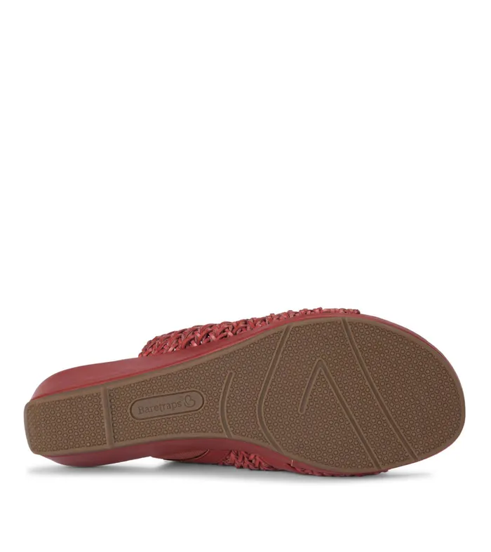 Women Baretraps Slides and Slip On Sandals Abey Wedge Slide Sandal Paprika Red