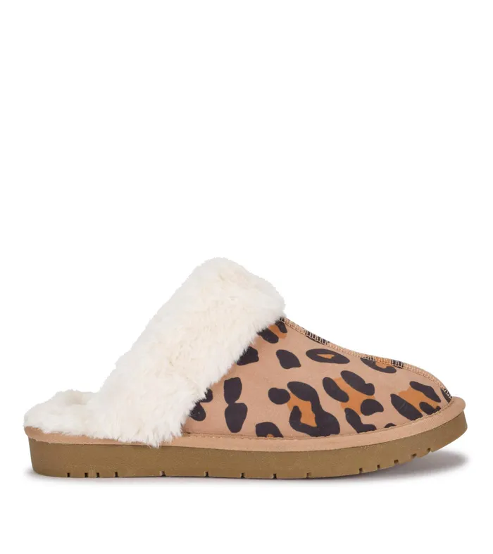 Women Baretraps Slippers Teegan Clog Slipper Leopard